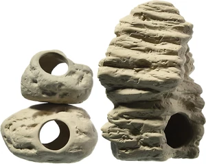 Aquarium Décor Rock Caves Betta Fish Tank Accessories Hideout Cichlid Stackable - Picture 1 of 10