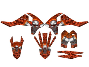 2016 ALL EXCEPT 250 SX FLAMING GEARHEAD Orange Senge Graphics Kit Compatible - Picture 1 of 10