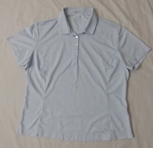 WOMENS NIKE GOLF POLO LIGHT BLUE WHITE SIZE XL 16-18 length 24 in width 21 in - Picture 1 of 2