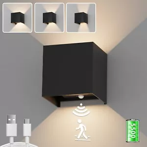Wandlampe LED Wand Leuchte Lampe 5500mAh Akku außen/innen Wasserdicht Kabellose - Bild 1 von 24