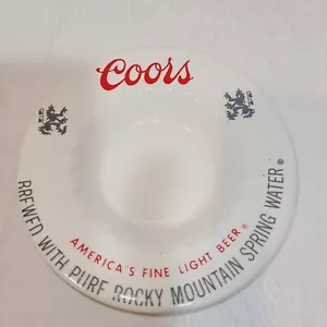 Vintage Coors Beer Ceramic Porcelain Ashtray 6" Excellent Condition - Picture 1 of 3