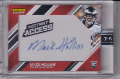 Mack Hollins 2017 Panini Instant Instant Access Rc On Patch Auto (9/10) Sealed - Image 1 of 2