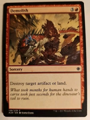 MTG Magic The Gathering Card Demolish Sorcery Red Ixalan 2017 - Image 1 of 2