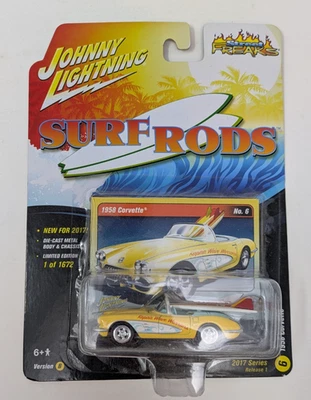 Johnny Lightning Street Freaks Surf Rods 1958 Chevy Corvette #6  2017 - Image 1 of 4
