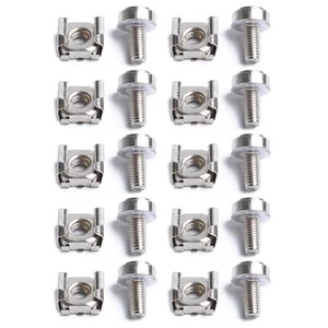 10pcs M5 Mounting Screws& Cage Nuts For Server Network AV Rackmount Equipment B - Photo 1/12
