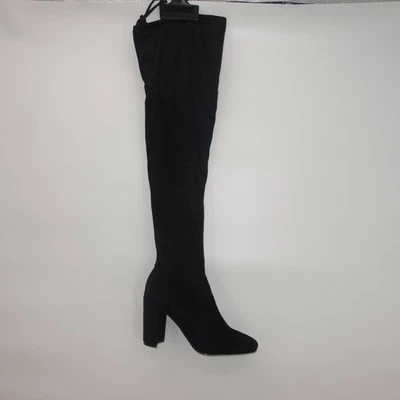 NEW Wild Diva Lounge Slay Over The Knee Tie Up High Block Heel Boots Women's 7.5 - Image 1 of 4