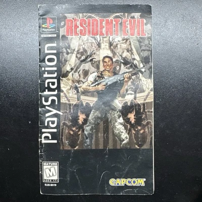 Resident Evil 1 PlayStation 1 1996 PS1 caixa longa manual - Imagem 1 de 2