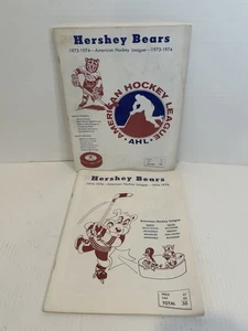 1973-74 75-76 Hershey Bears Hockey Game Programs G-VG - Bild 1 von 2