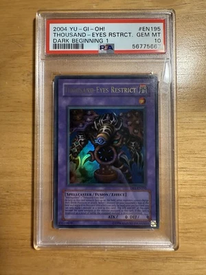 PSA 10 2004 Thousand-Eyes Restrict DB1-EN195 Ultra Rare Yugioh - Image 1 of 2