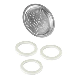2.25" (57mm) Espresso Filter and Gasket Seals Compatible with Bialetti 3 Cup - Picture 1 of 5