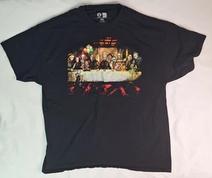 Horror Icons Letztes Abendmahl schwarz Grafik Kurzarm T-Shirt Größe 2XL - Bild 1 von 5