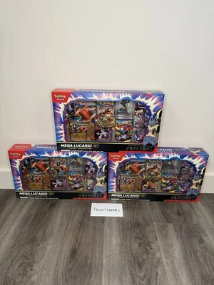 3X Pokemon Mega Evolution - Mega Lucario EX Figure Collection ✅SEALED✅ - Image 1 of 2