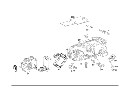 Evaporador original Mercedes-Benz 221-830-02-58 Foto 1 de 2