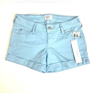 NWT Celebrity Pink Island Blue Cotton 3” Shorts Womens Size 1 - Picture 1 of 4