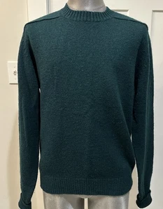 Lord & Taylor Men's XL 100% Shetland Wool Pullover Sweater Hunter Green - Picture 1 of 8