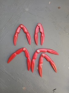 SET 5 RED LOBSTER Enamel Metal Seafood Crab Claw Crackers NEW - Picture 1 of 7