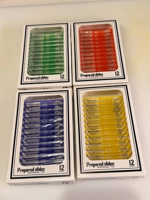 48 piezas Diapositivas de microscopio preparadas para niños animales insectos plantas biología ciencia Foto 1 de 4