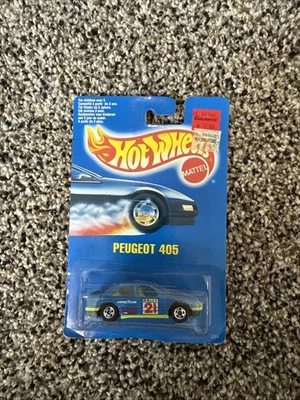 Hot Wheels PEUGEOT 405 - 1991 TARJETA AZUL ¡SOLO Canadá! Azul, Ruedas Básicas NUEVO Foto 1 de 2