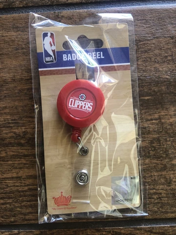 LA Clippers NBA basketball fabric Retractable Badge Reel with Swivel Belt Clip Cover