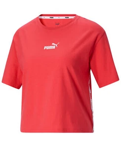 Puma Women's Power Cotton Cropped T-Shirt (X-Large, Paradise Pink) - Picture 1 of 2