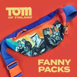 TOM OF FINLAND BUM BAG CANVAS GAY FANNY PACK GAY INTEREST ECO FRIENDLY RECYCLED - Picture 1 of 7
