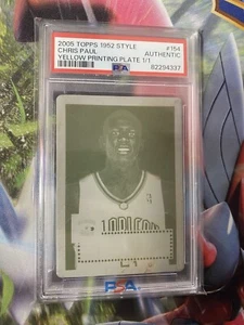2005 Topps Chris Paul 1952 Style Yellow Printing Plate Rookie Card RC 1/1 PSA  - Picture 1 of 2