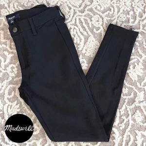 NWT Madewell Skinny Zip-Leg Ponte Pant Size 0 Black $88 Minimalist Stretch - Picture 1 of 15