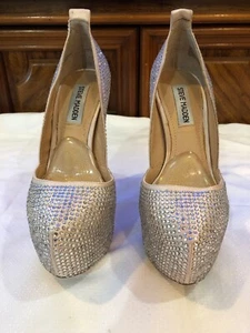 STEVE MADDEN DEEVA 7 / 37.5 SPARKLE RHINESTONE HEELS PUMP Club Stripper - Picture 1 of 12