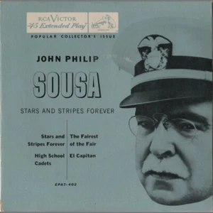 Vtg John Philip Sousa Band EPAT-402 March King 45 Record Stars & Stripes Forever - Picture 1 of 4