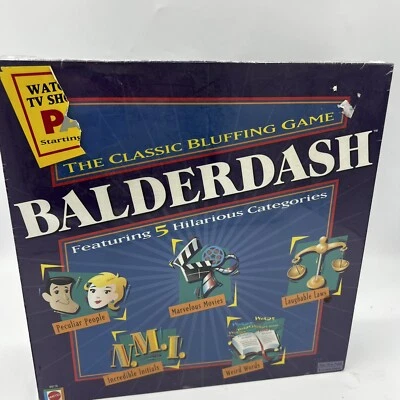 NEW Balderdash The Classic Bluffing Game Mattel 2003 Adult Party Game Sealed  - Image 1 of 2