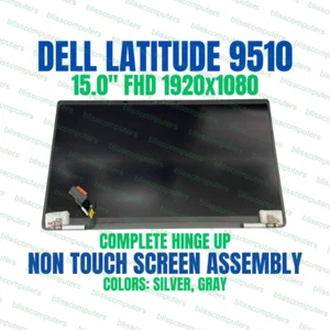 OEM Dell Latitude 9510s LCD Screen Display Panel Assembly Silver 568XV - Picture 1 of 5