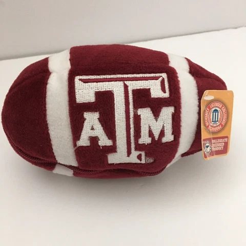 Texas A&M Plush Stuffed Football W/ Bear Toy 7” Plush March of Dimes Bean Bags Cover