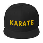 Snapback Hat, Karate Embroidery Cap Japanese martial art training