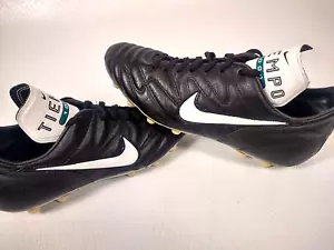 RARE Vtg Nike Tiempo 1000 Men’s 12 Leather Soccer Football Cleats 990406 HTF - Picture 1 of 12