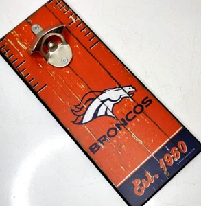 Wincraft NFL Denver Broncos Flaschenöffner Schild Wandhalterung, lizenziert, Made in USA - Bild 1 von 8