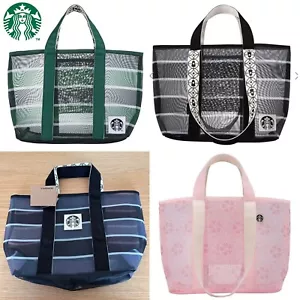 Borsa tote STARBUCKS Taiwan pescatore maglia colore verde/nero/marina/rosa GIAPPONE NUOVA - Foto 1 di 48