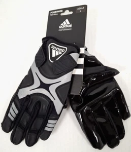 Adidas PowerWeb (2 Strap) Football Gloves- Black/Silver - Picture 1 of 4