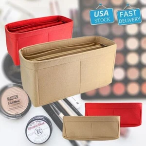 Felt Purse Handbag Organizer Insert Multi pocket Storage Tote Shaper Liner Bag - Picture 1 of 14