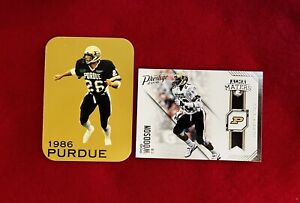 2 Vintage Rod Woodson 1986 Purdue Schedule & 2016 Alma Mater football, Steelers 