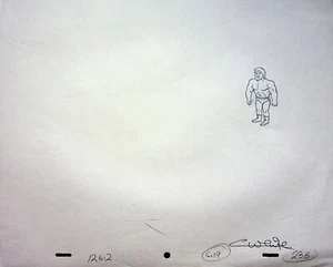 Lápiz Colin White firmado producción 1978 Captain Caveman & the Teen Angels #WC - Imagen 1 de 2