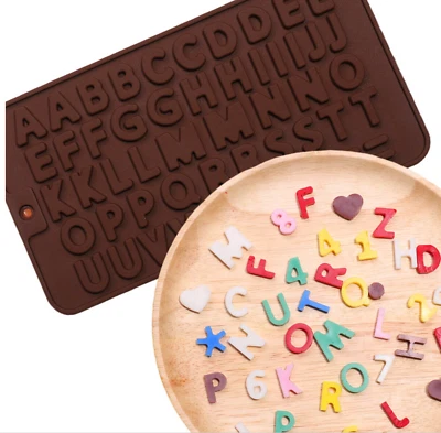 Alphabet Letter Silicone Chocolate Mould Cake  Decoration Mold Resin Fondant - Image 1 of 4
