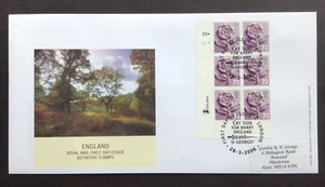 GB QEII 2006 6x72p England Country Definitive Zylinderblock auf First Day Abdeckung - Bild 1 von 2