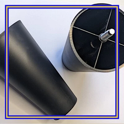 Pies de sofá IKEA 121303 X 2 usados en muebles EKTORP, SABOVIK, SENNESVIK, negro Foto 1 de 4