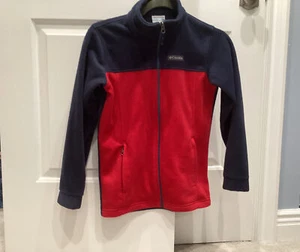 Boys Fleece Jacket Colombia Red & Blue M 10/12 - Picture 1 of 3