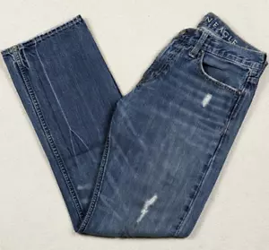 Jeans vintage American Eagle gamba dritta 100% cotone lavaggio scuro da uomo taglia 30x30 - Foto 1 di 17