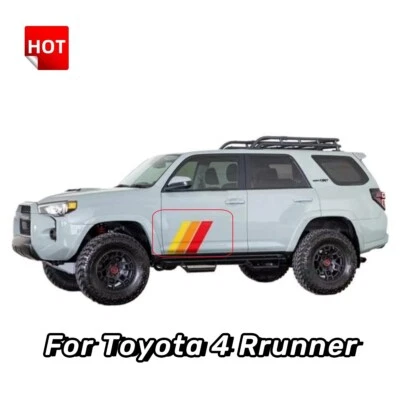 NUEVO Kit de 2 pegatinas de vinilo para puerta lateral deportivo todo terreno para Toyota 4 corredores NEGRO Foto 1 de 4