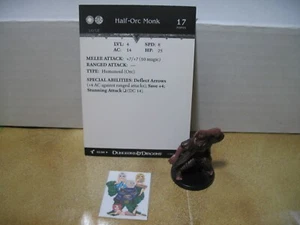 =Dungeons and Dragons D&D HARBINGER Half-Orc Monk 33/80 with card= - Picture 1 of 1