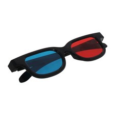 1/3/5pcs Black Frame Red Blue 3D Glasses Plastic Flat Anaglyph DVD Game Movie
