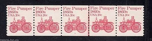 US #1908 PL #2 20¢ "Fire Pumper" Stamp PNC5 Plate Number Coil Strip ***Type I*** - Picture 1 of 3