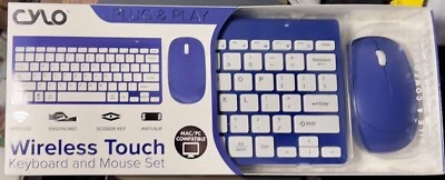 Wireless Keyboard Mouse CYLO Metallic Blue Combo Set Factory Sealed ￼ - Image 1 of 3
